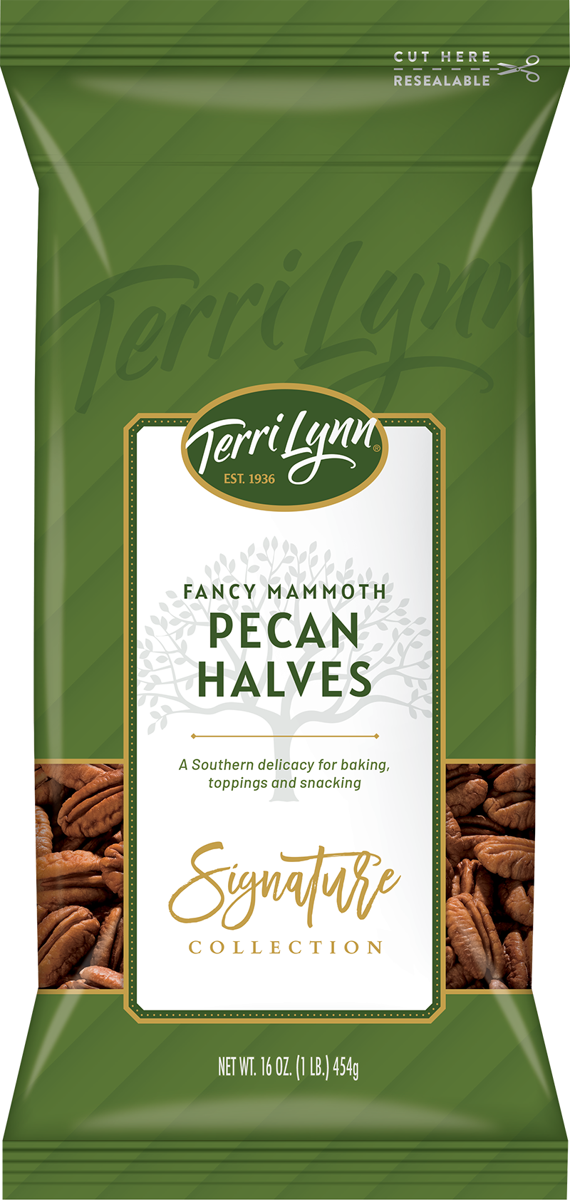 Guaranteed satisfaction for Fancy Mammoth Pecan Halves